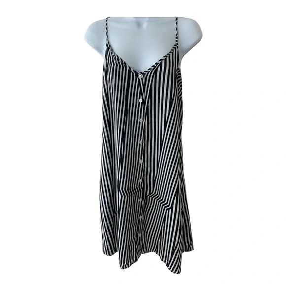 Obey No 89 Black & White Striped Dress Sz M - Picture 2 of 9